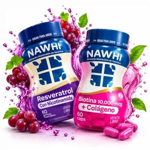 Combo Belleza y Vitalidad - Resveratrol + Biotina + Colágeno
